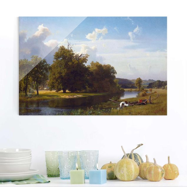 Kunstdrucke Romantik Albert Bierstadt - Flusslandschaft