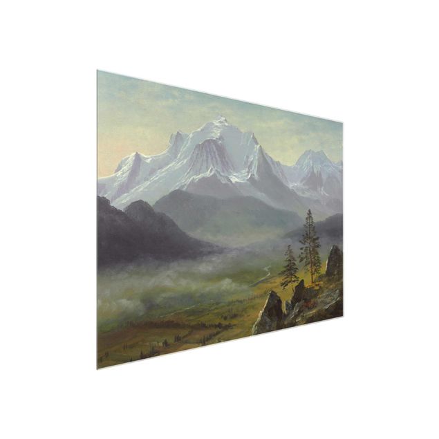 Glasbilder Landschaften Albert Bierstadt - Mont Blanc