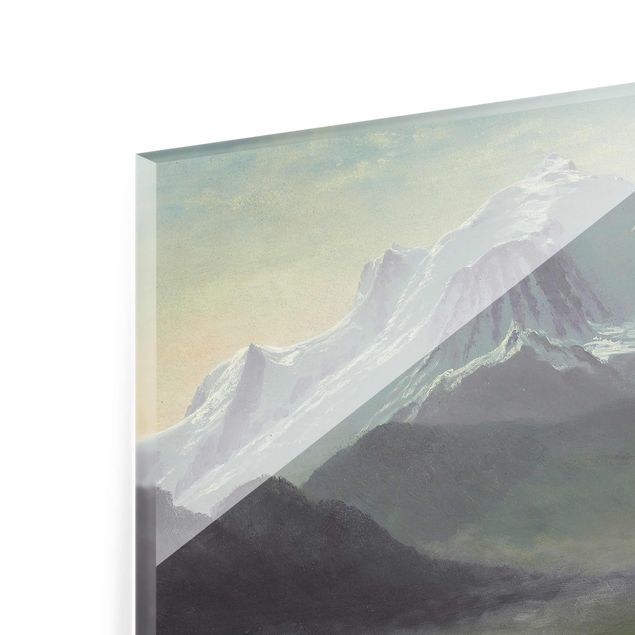 Glasbilder Albert Bierstadt - Mont Blanc