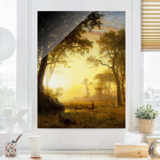 Bilder Romantik Albert Bierstadt - Sonnenbeschienene Lichtung