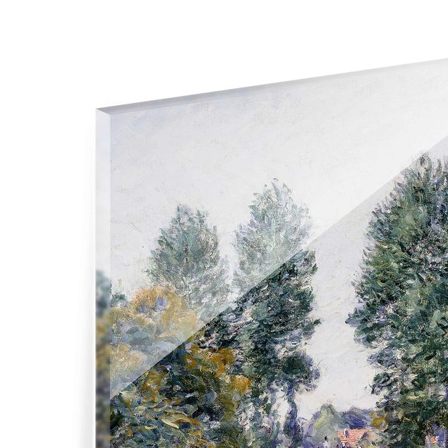 Glasbild - Kunstdruck Alfred Sisley - Die Straße nach Saint-Mammes - Am Morgen - Quer 4:3