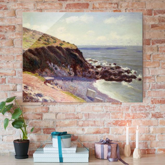 Glasbild - Kunstdruck Alfred Sisley - Lady's Cove - Langland Bay - Am Morgen - Quer 4:3