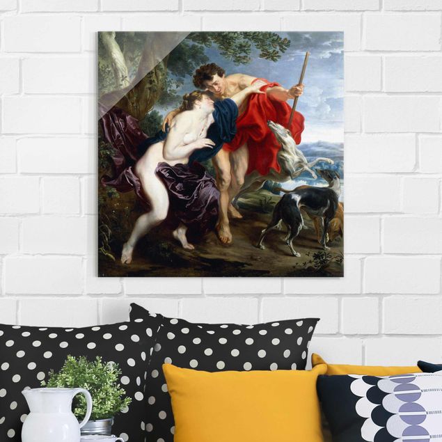 Glasbilder XXL Anthonis van Dyck - Venus und Adonis