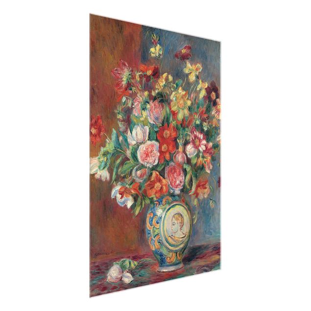 Glasbilder Natur Auguste Renoir - Blumenvase