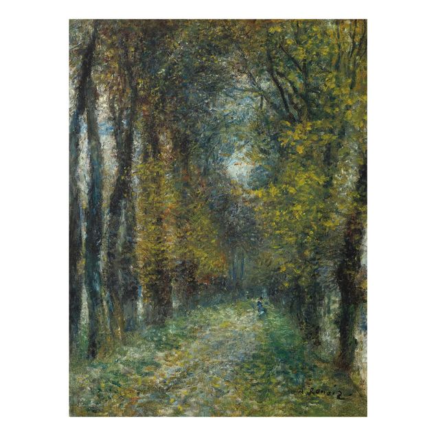 Glasbilder Grün Auguste Renoir - Die Allee
