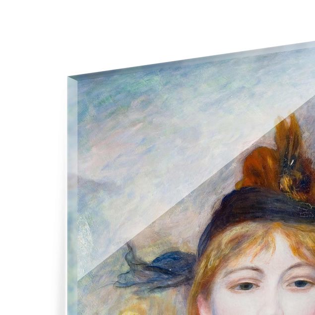 Glasbild - Kunstdruck Auguste Renoir - Die Spaziergängerin - Impressionismus Hoch 3:4