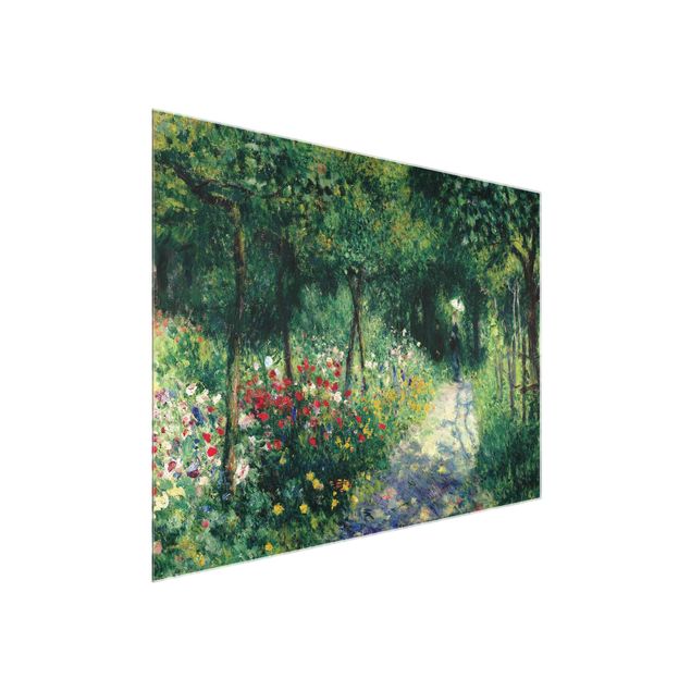 Glasbild - Kunstdruck Auguste Renoir - Frauen im Garten - Impressionismus Quer 4:3