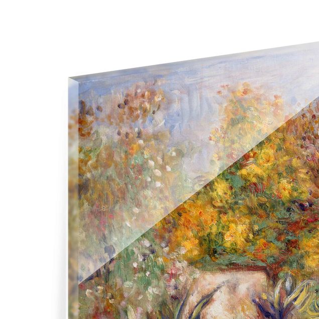 Glasbild - Kunstdruck Auguste Renoir - Garten mit Olivenbäumen - Impressionismus Quer 3:2