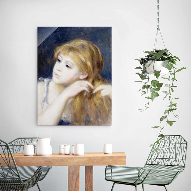 Glasbilder XXL Auguste Renoir - Kopf eines Mädchens