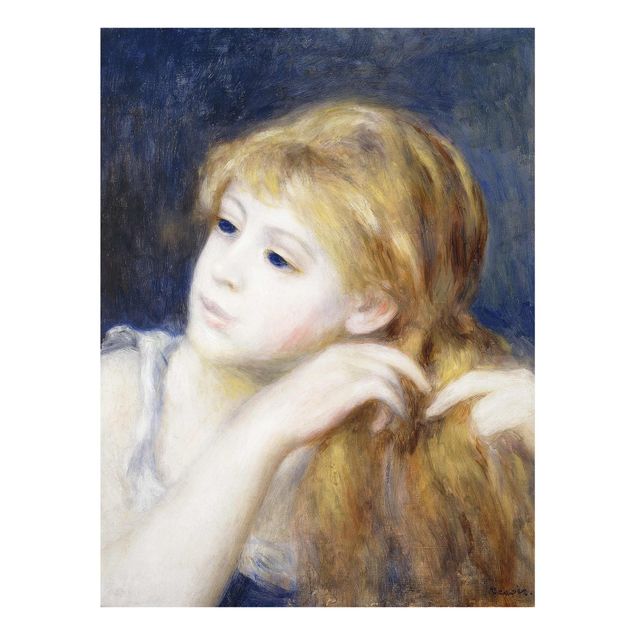 Glasbilder Auguste Renoir - Kopf eines Mädchens