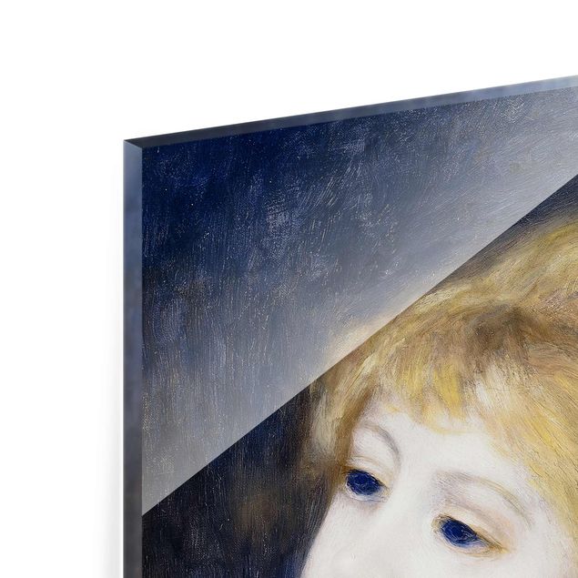 Glasbild - Kunstdruck Auguste Renoir - Kopf eines jungen Mädchens - Impressionismus Hoch 3:4