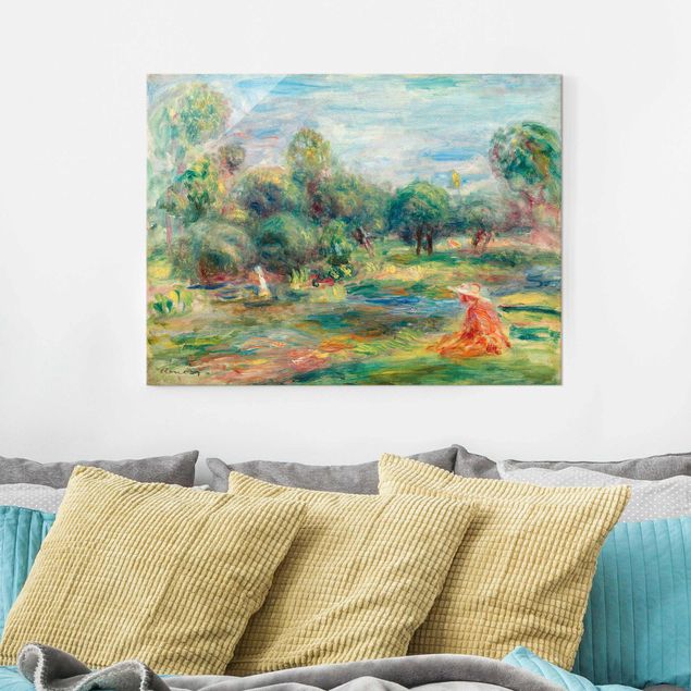 Wandbilder Glas XXL Auguste Renoir - Landschaft bei Cagnes