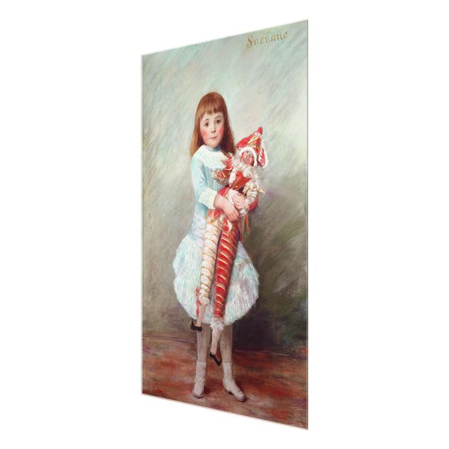 Wandbilder Kunstdruck Auguste Renoir - Suzanne mit Harlekinpuppe