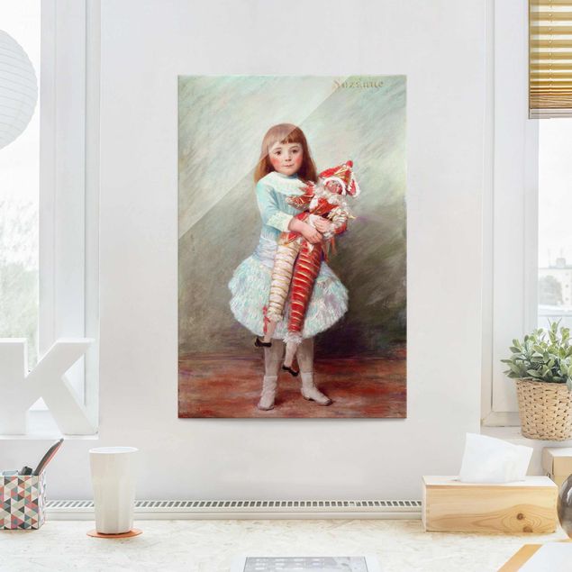 Kunstdrucke Impressionismus Auguste Renoir - Suzanne mit Harlekinpuppe