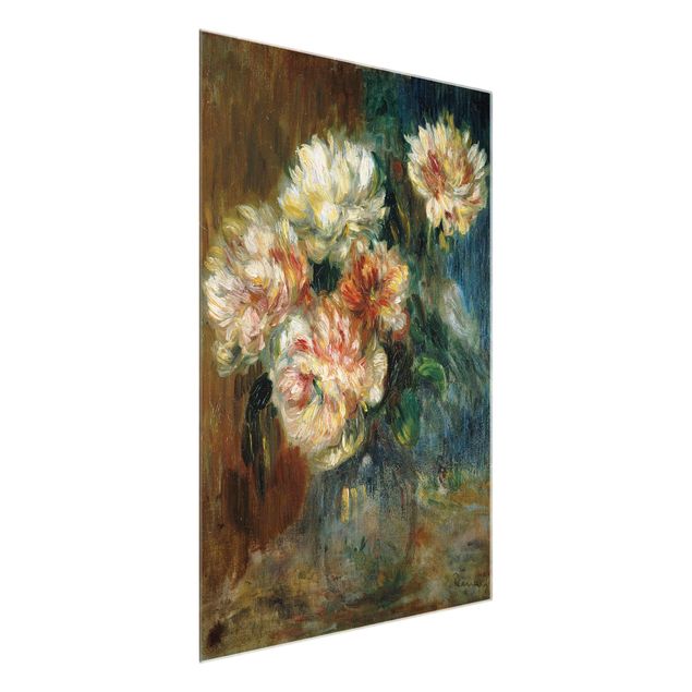 Glasbild Natur Auguste Renoir - Vase Pfingstrosen