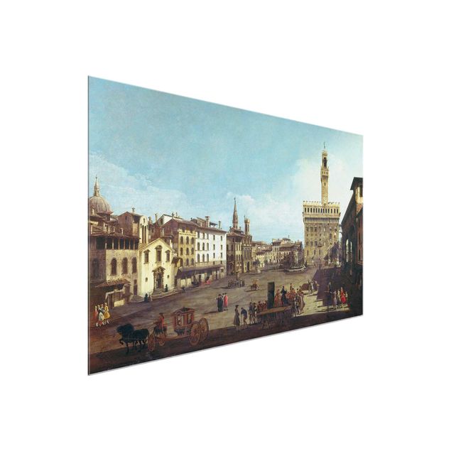 XXL Glasbilder Bernardo Bellotto - Die Piazza della Signoria