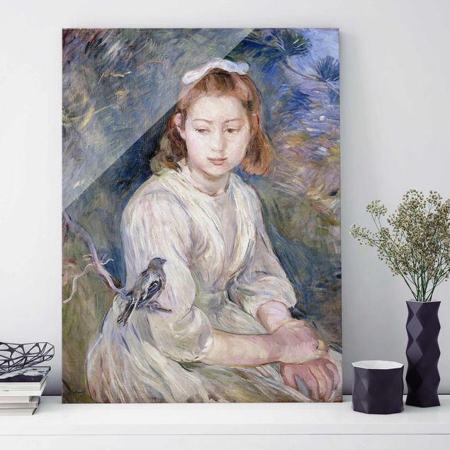 Glasbilder XXL Berthe Morisot - Junges Mädchen