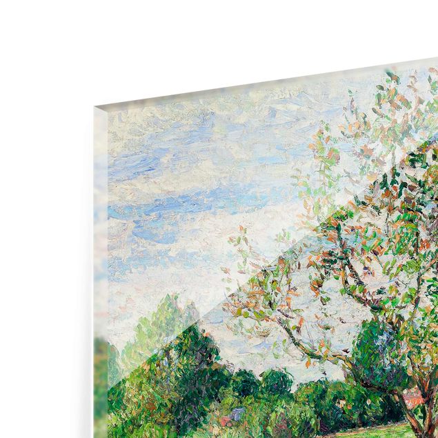 Glasbilder Landschaft Camille Pissarro - Wiese mit Schimmel