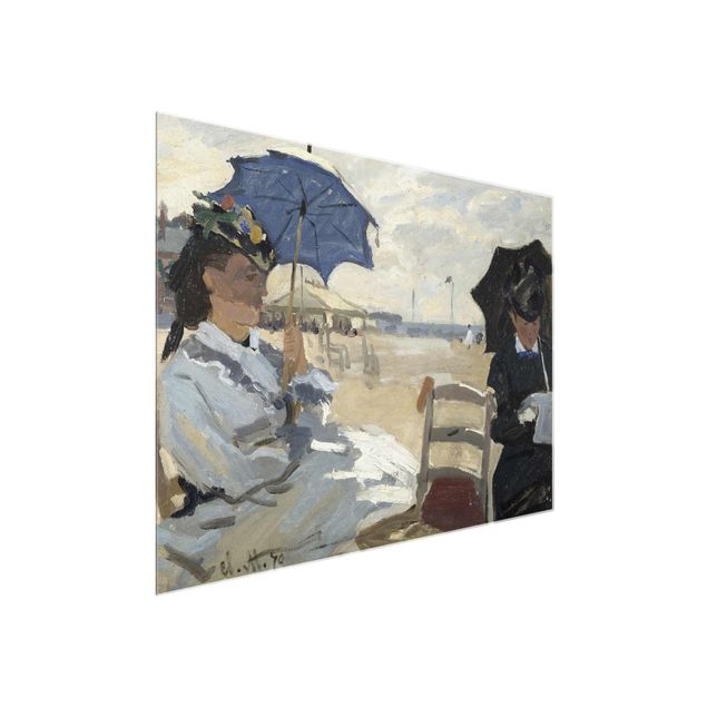 Glasbild Natur Claude Monet - Strand von Trouville