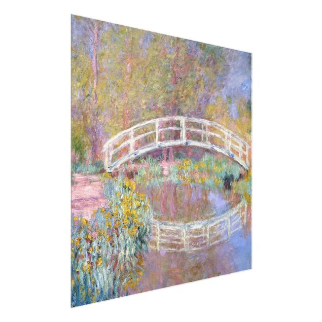 Natur Glasbilder Claude Monet - Brücke Monets Garten