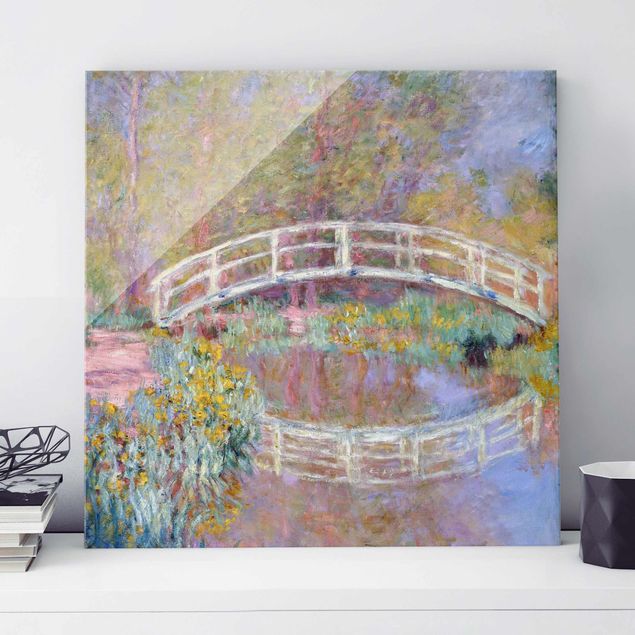 Kunstdrucke Impressionismus Claude Monet - Brücke Monets Garten