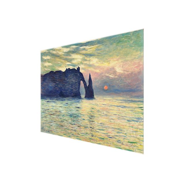 Bilder für die Wand Claude Monet - Felsen Sonnenuntergang