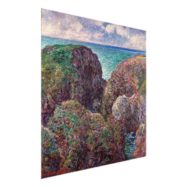 Glasbilder Natur Claude Monet - Felsengruppe Port-Goulphar