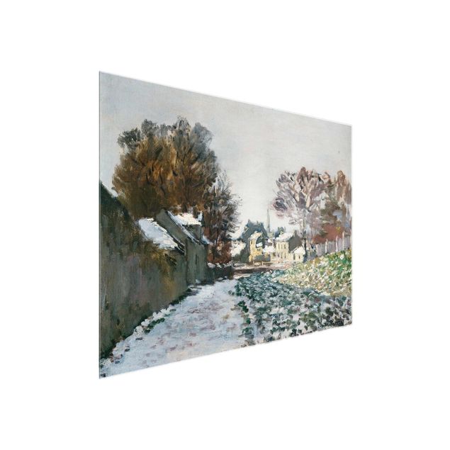 Glasbild Landschaften Claude Monet - Schnee bei Argenteuil