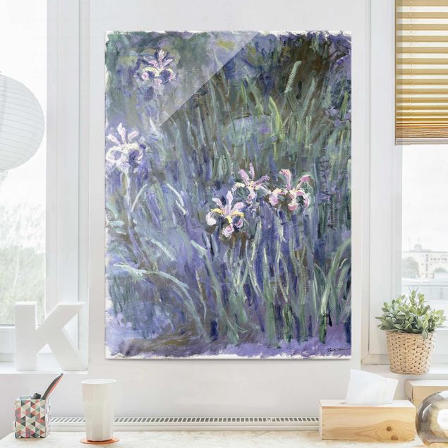 XXL Glasbilder Claude Monet - Schwertlilien