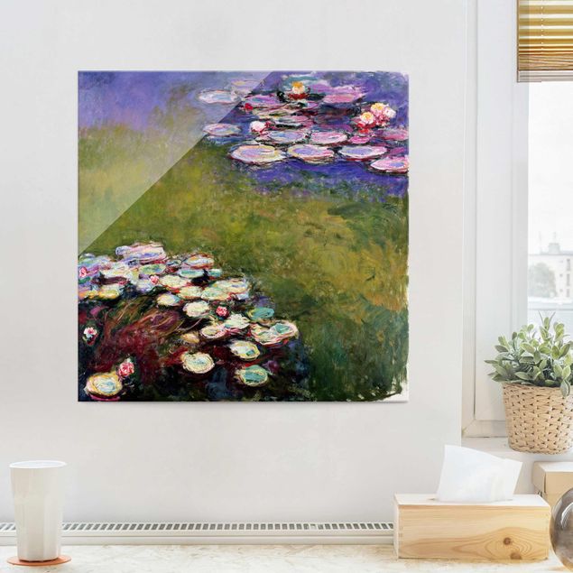 Glasbild See Claude Monet - Seerosen