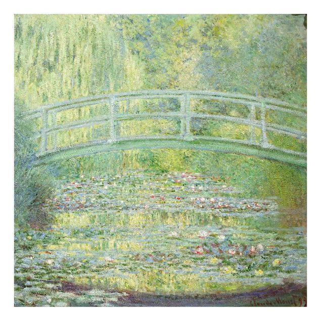 Glasbilder Landschaft Claude Monet - Japanische Brücke