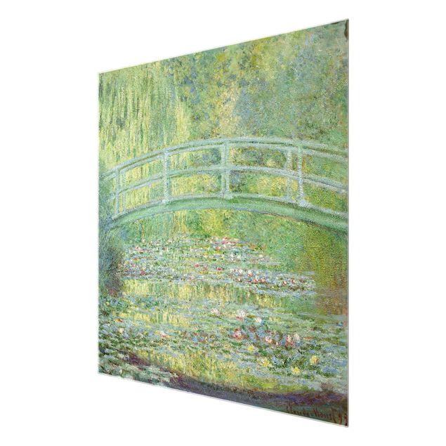 Grüne Glasbilder Claude Monet - Japanische Brücke