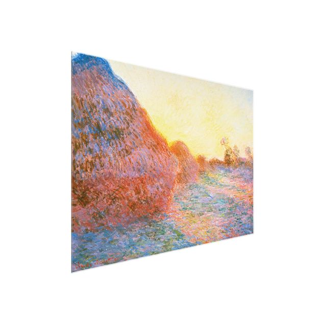 Glasbild Landschaften Claude Monet - Strohschober