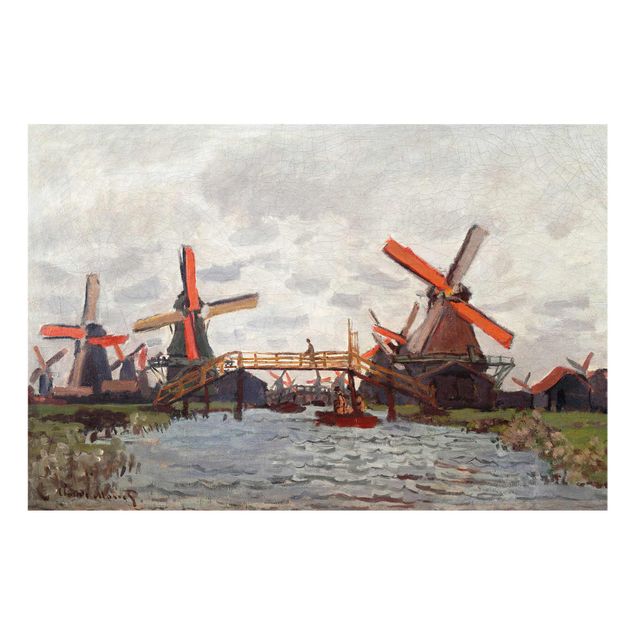 Schöne Wandbilder Claude Monet - Windmühlen Zaandam