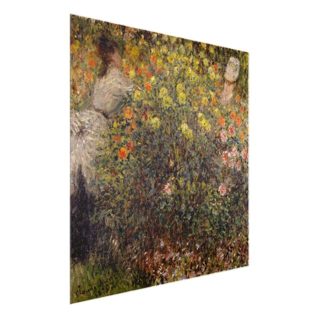 Glasbilder Natur Claude Monet - Blumengarten