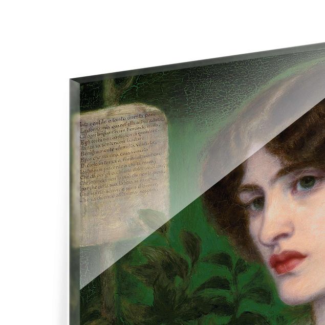Glasbild - Kunstdruck Dante Gabriel Rossetti - Beatrice - Hoch 3:4