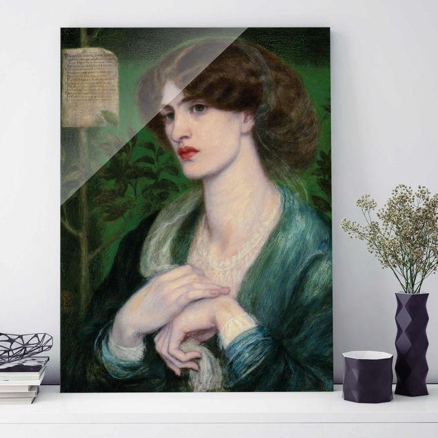 Wandbilder Glas XXL Dante Gabriel Rossetti - Beatrice