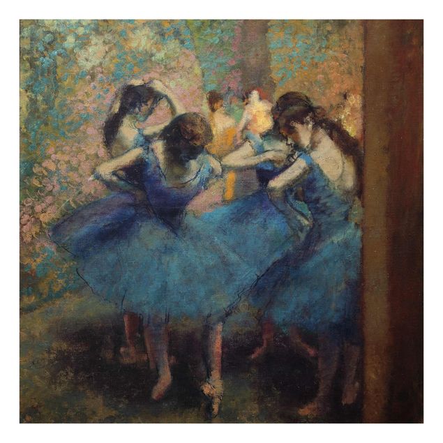 Glasbilder Edgar Degas - Blaue Tänzerinnen