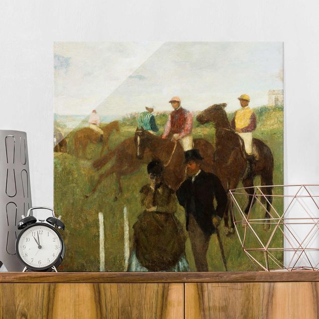 Impressionismus Bilder Edgar Degas - Jockeys auf Rennbahn