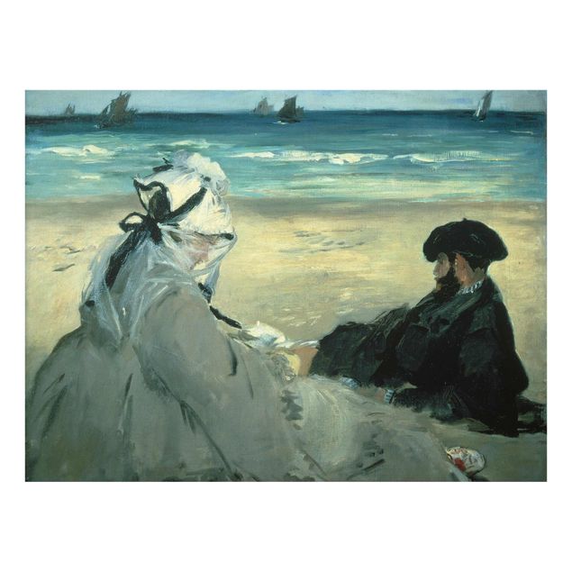 Glasbilder Edouard Manet - Am Strand