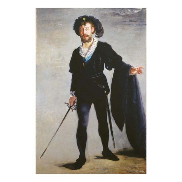 Glasbilder Edouard Manet - Der Sänger Jean-Baptiste Faure als Hamlet
