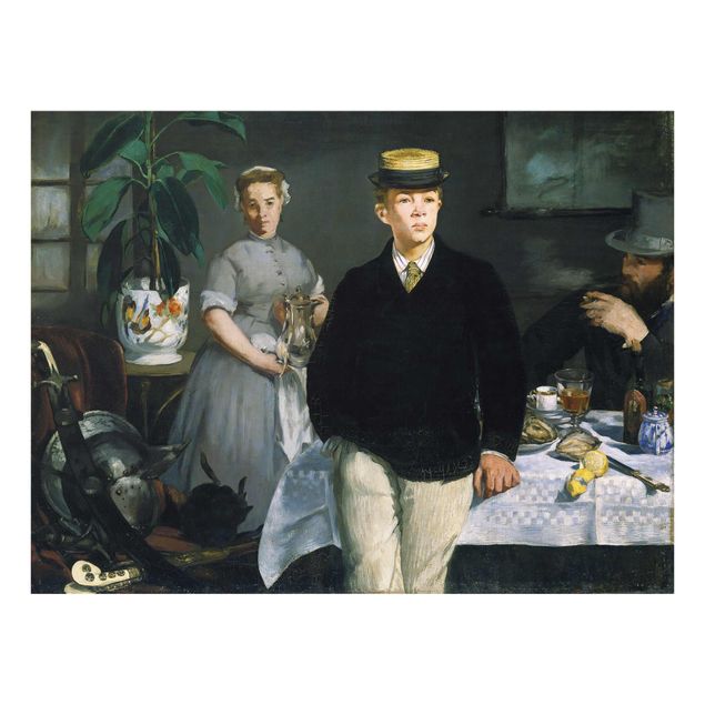 Bilder auf Glas Edouard Manet - Frühstück im Atelier