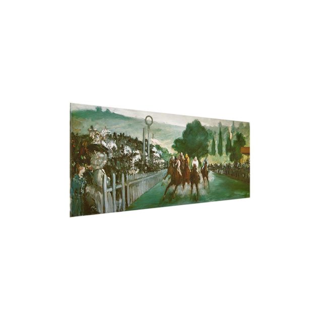Glasbild Tiere Edouard Manet - Pferderennen