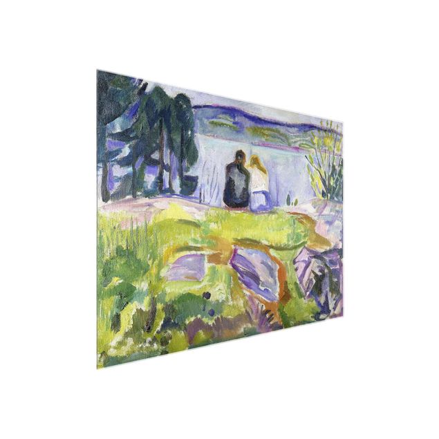 Glasbilder Grün Edvard Munch - Frühling