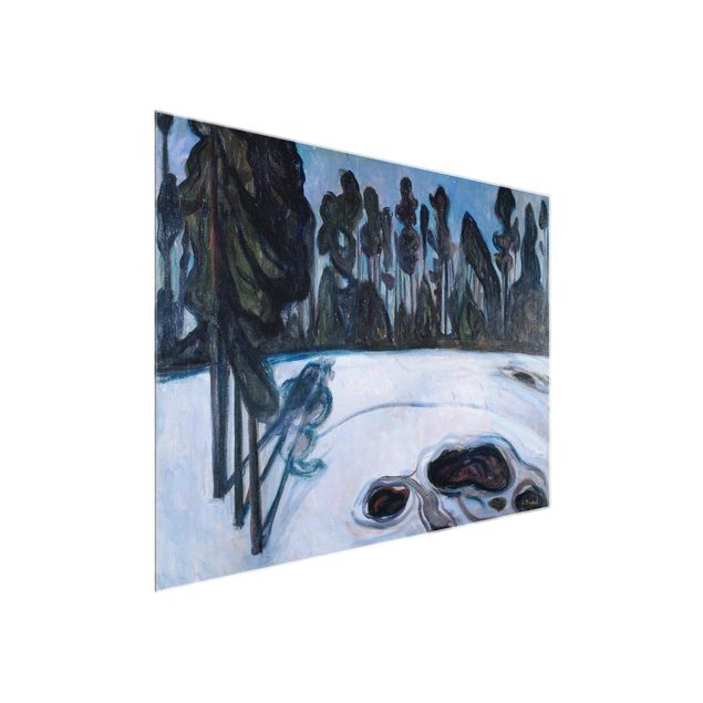 Glasbild Natur Edvard Munch - Sternennacht