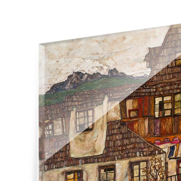 Kunstdrucke Egon Schiele - Häuser mit trocknender Wäsche