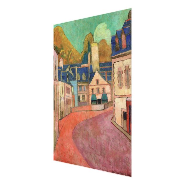 Wandbilder Kunstdruck Emile Bernard - La Rue Rose à Pont-Aven