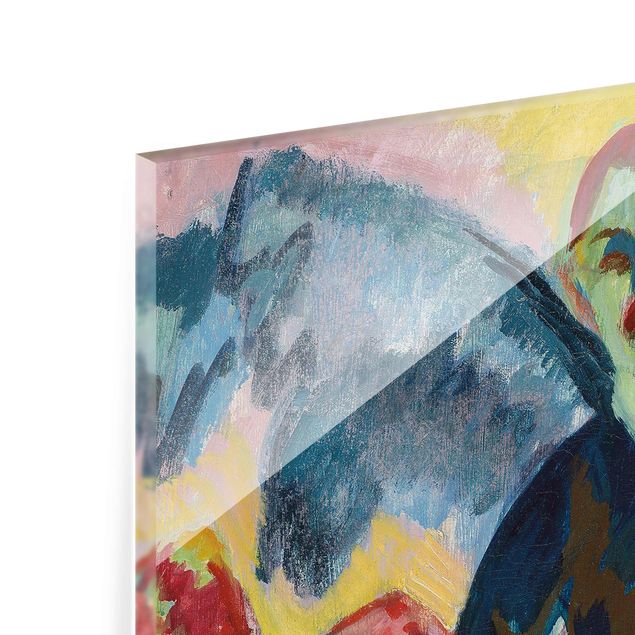 Glas Wandbilder Ernst Ludwig Kirchner - Der Krankenwärter