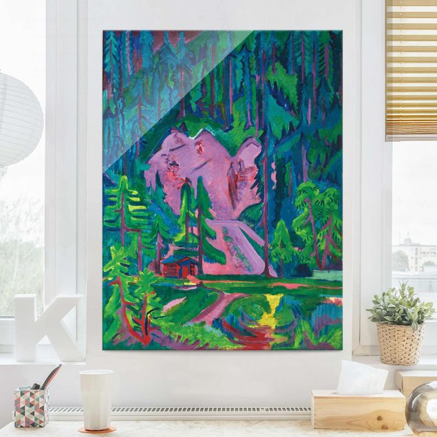 Wandbilder Glas XXL Ernst Ludwig Kirchner - Steinbruch bei Wildboden