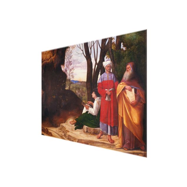 Glasbild - Kunstdruck Giorgione - Die drei Philosophen - Quer 4:3